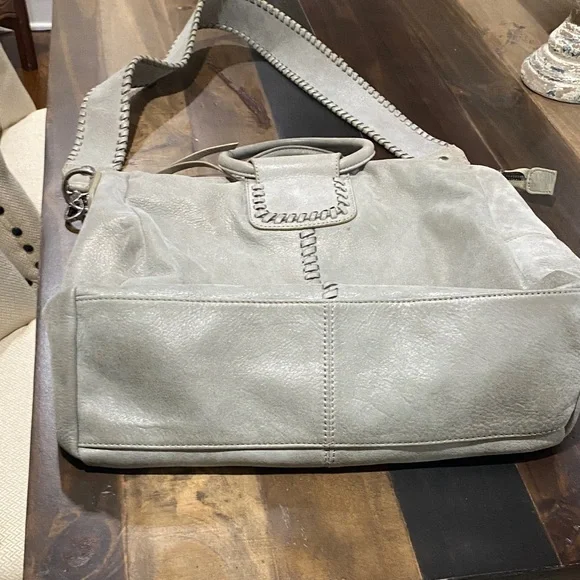 HOBO Large Shelia Silver Gray Women's Shoulder Bag - Picture 3 of 16